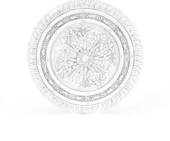 European Style Plaster Carved Top Plate-ID:226305014