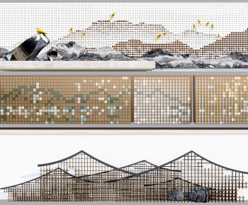 New Chinese Style Landscape Wall-ID:678618919