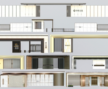 现代小区入口大门组合-ID:916759977
