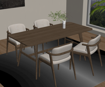 Modern Dining Table And Chairs-ID:566385983