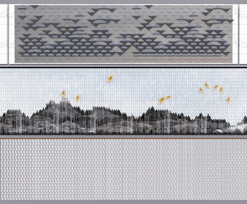 New Chinese Style Landscape Wall-ID:294997936