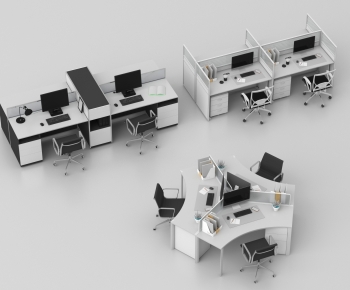 Modern Office Desk And Chair-ID:261699912