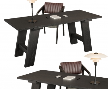 Modern Computer Desk And Chair-ID:602924119