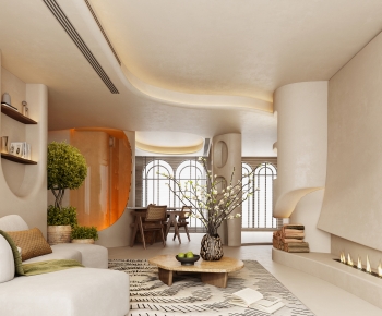 Wabi-sabi Style A Living Room-ID:655462036