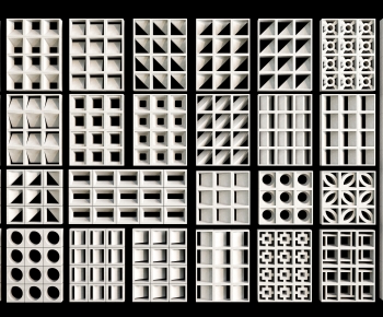 Modern Cement Brick Screen Partition-ID:263490929