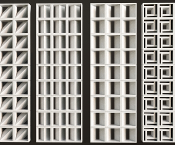 Modern Cement Brick Screen Partition-ID:623939086