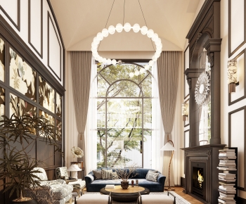 French Style A Living Room-ID:495860647