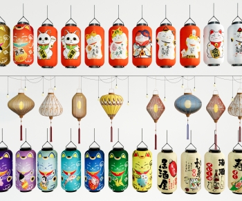 日式灯笼组合-ID:646929711