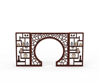 New Chinese Style Wooden Screen Partition-ID:708957917