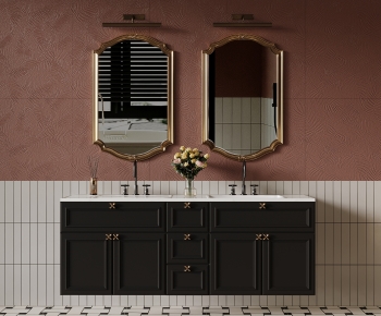 French Style Bathroom Cabinet-ID:344547995