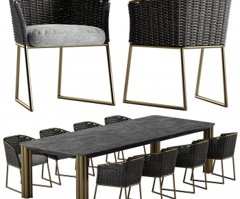 Modern Dining Table And Chairs-ID:370315078