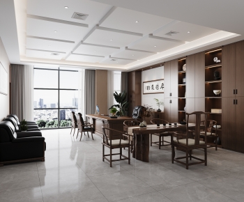 New Chinese Style Manager's Office-ID:147850993
