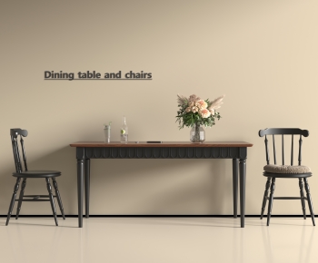 French Style Dining Table And Chairs-ID:597376117