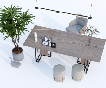 Modern Computer Desk And Chair-ID:532764918