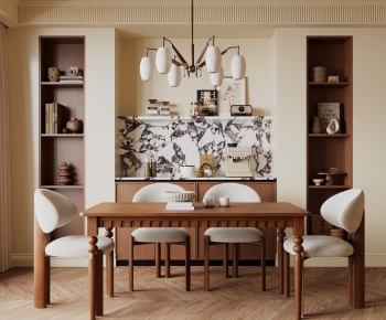 French Style Dining Table And Chairs-ID:239115952