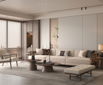 New Chinese Style A Living Room-ID:949734935