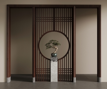 New Chinese Style Wooden Screen Partition-ID:622339014