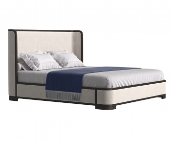 Modern Double Bed-ID:826345923