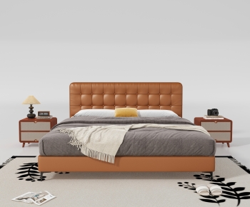 Modern Double Bed-ID:915913111