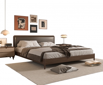 Modern Double Bed-ID:122275111