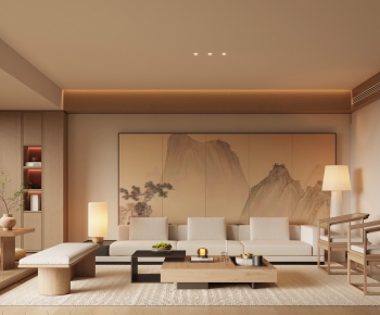 New Chinese Style A Living Room-ID:356564047