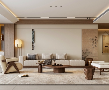 New Chinese Style A Living Room-ID:148511895