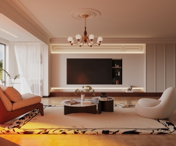 French Style A Living Room-ID:725646026
