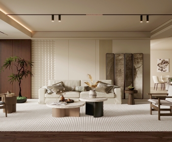 New Chinese Style A Living Room-ID:240611081