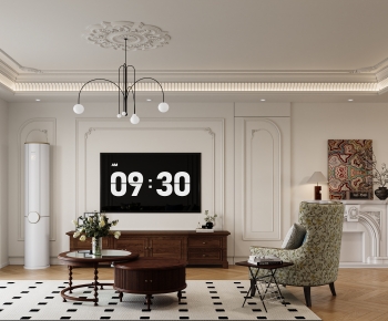 French Style A Living Room-ID:664451158