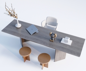 Modern Computer Desk And Chair-ID:747612002