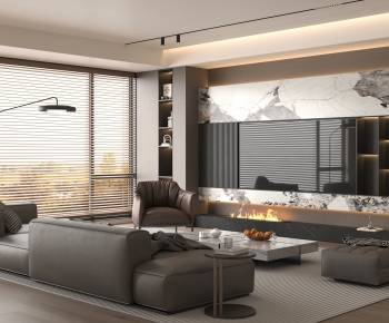 Modern A Living Room-ID:446415901