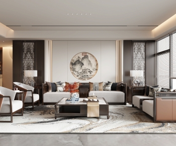 New Chinese Style A Living Room-ID:285722022