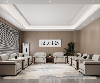 New Chinese Style Office Living Room-ID:445565948
