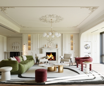 French Style A Living Room-ID:803859006