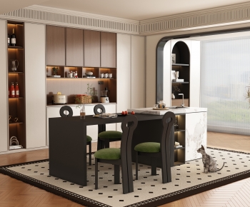 French Style Dining Table And Chairs-ID:677928956