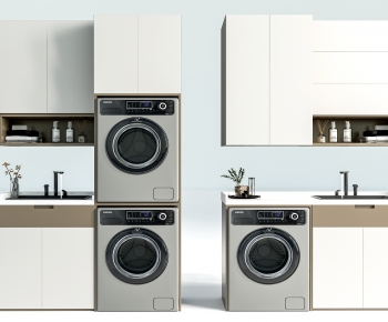 Modern Laundry Cabinet-ID:974308972