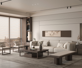 New Chinese Style A Living Room-ID:570883998