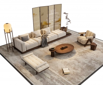 New Chinese Style Sofa Combination-ID:674499035