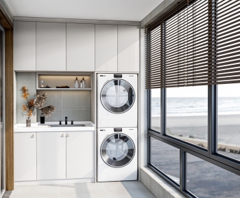 Modern Balcony Laundry Room-ID:795223957