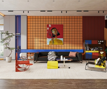 Modern A Living Room-ID:505664115