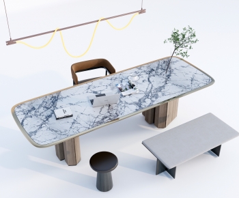 Modern Computer Desk And Chair-ID:721220974