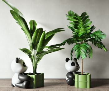 Modern Ground Green Plant Potted Plants-ID:362135899