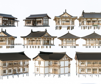 中式乡村民宿建筑组合-ID:222821957