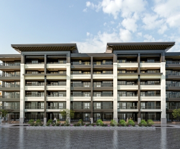New Chinese Style Residential Building-ID:388119292