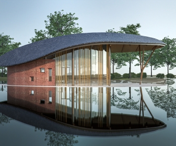 New Chinese Style Public Building-ID:439186106