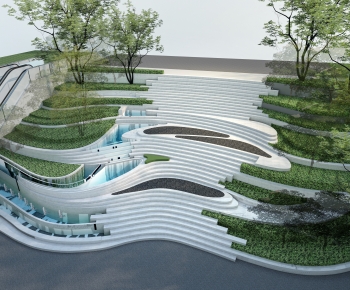 Modern Park Landscape-ID:670577052