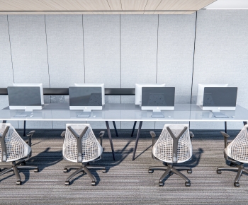 Modern Office Desk And Chair-ID:642986066