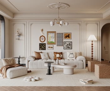 French Style A Living Room-ID:481841097