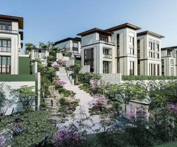 New Chinese Style Villa Appearance-ID:783339987