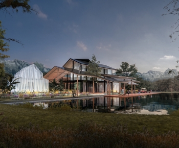 New Chinese Style Appearance Of Commercial Building-ID:750320029